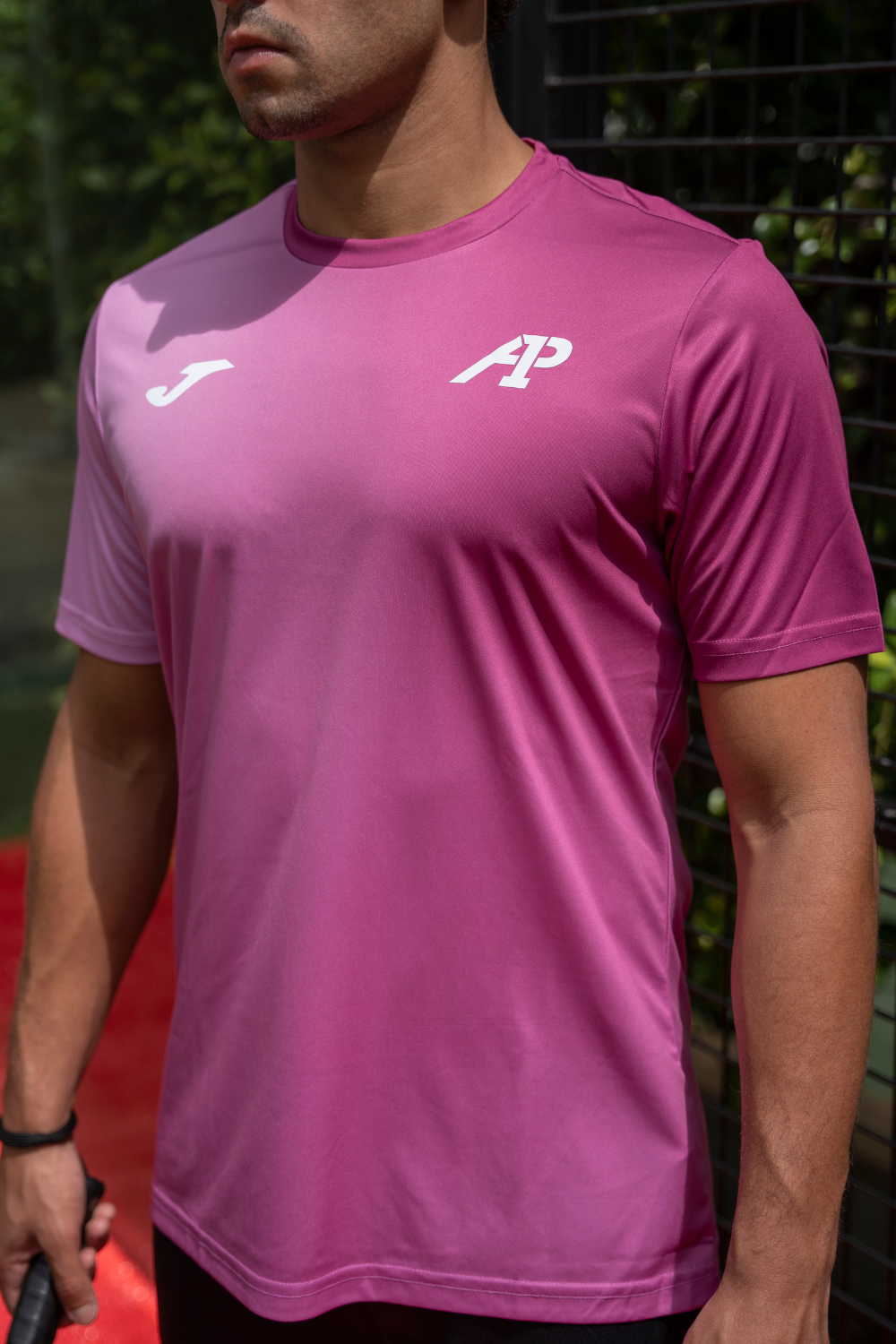 Camiseta manga corta pro team rosa fucsia